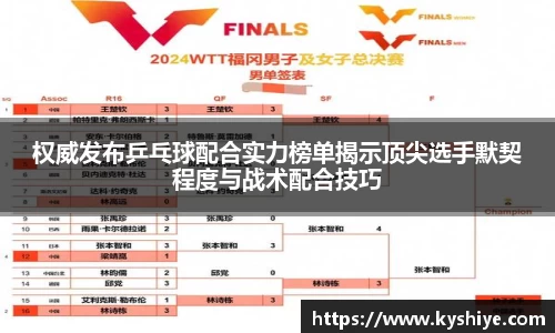 权威发布乒乓球配合实力榜单揭示顶尖选手默契程度与战术配合技巧